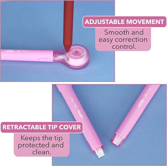 Mr. Pen- Aesthetic Correction Tape, 0.2" x 236", Pastel Colors | Cute - Image 4