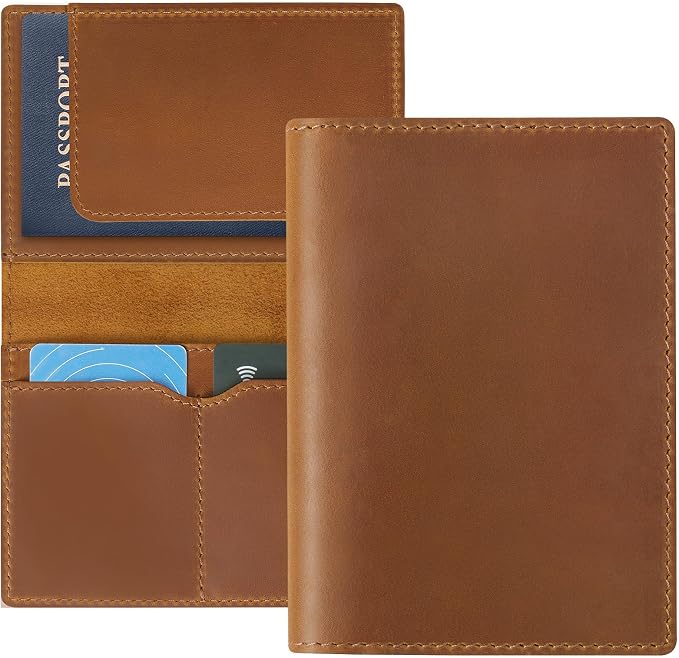 Jack&Chris Leather Passport Holder, Handmade Passport cover, Travel Wallet by JackChris
