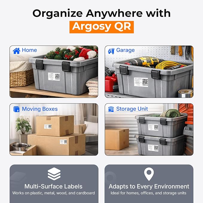 Code Smart Labels for Storage Bins – 40 Pack 2x2 Inch – Won't Peel Off – USA - Image 3