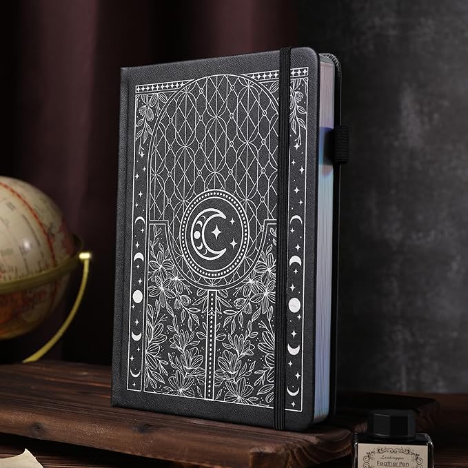 TIEFOSSI Bullet Dotted Journal Notebook, 160gsm 256 Numbered Thick Paper, A5 Hardcover Dotted Grid Diary for Women Men Work Writing, Bullet Dot Journaling, Drawing, 5.8 x 8.3 in-DeskLoop Office