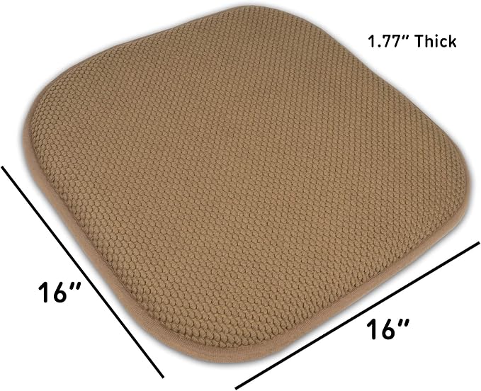 Sweet Home Collection Cushion Memory Foam Chair Pads Honeycomb Nonslip Back - Image 4