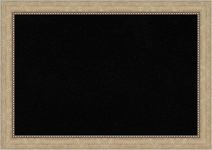 Amanti Art Black Cork Board for Wall, 29x41 Vision Board with Champagne Frame, Large Corkboard Office Decor for Home Organization, Casual Corkboard Pinboard to display items for home organization-DeskLoop Office