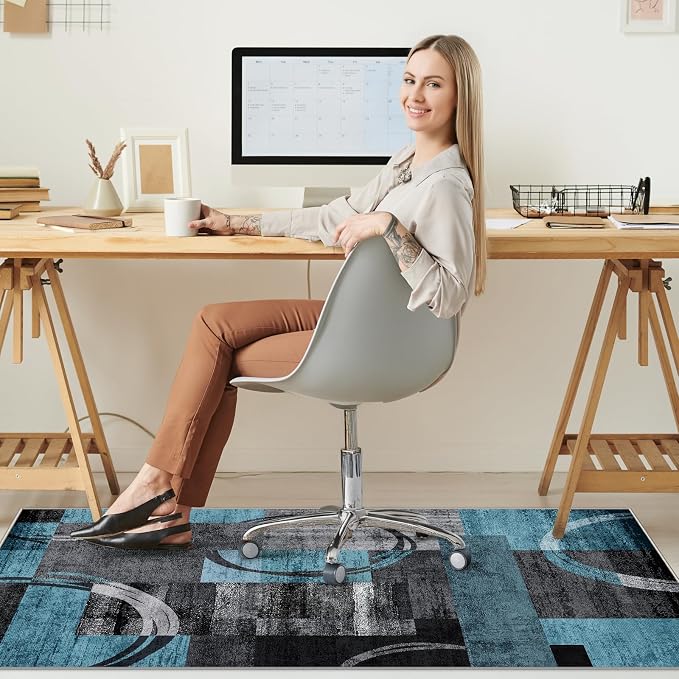 Office Chair Mat for Hardwood Floor&Tile Floor, Under Desk Rug for Rolling - Image 7