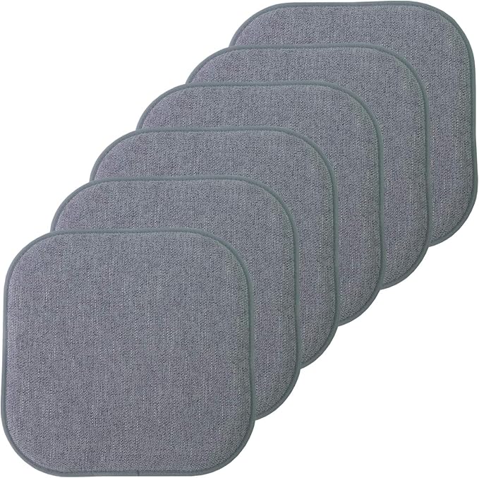 Sweet Home Collection Chair Cushion Memory Foam Pads Honeycomb Pattern Slip Non by SweetHomeCollection
