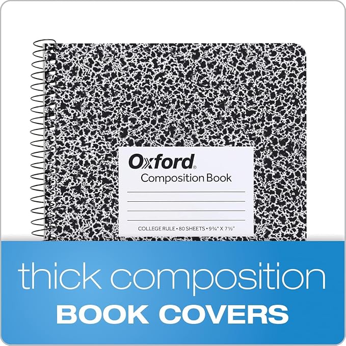 Oxford Spiral Composition Notebooks, 4 Pack, College Ruled Paper, 9-3/4 x 7-1/2 - Image 3