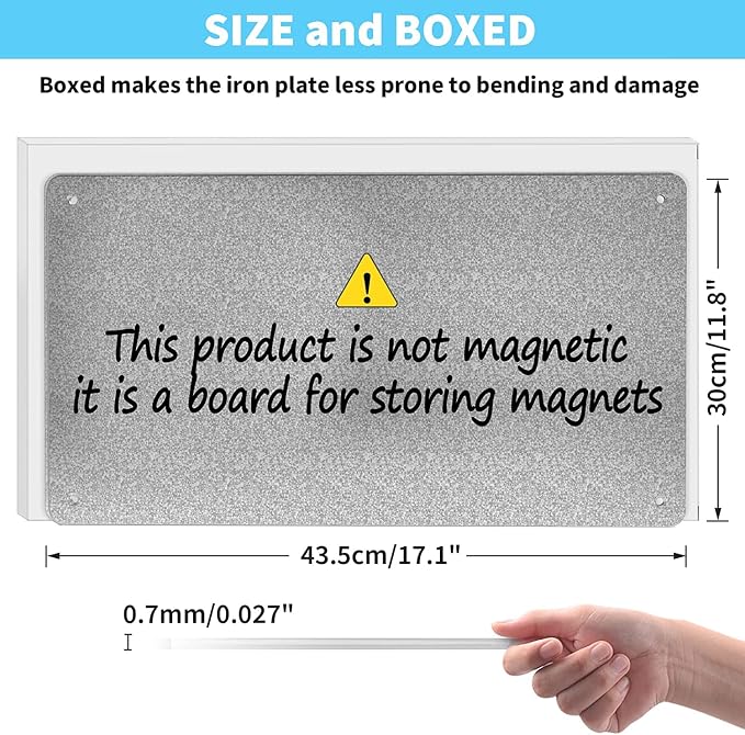 2Pack Magnetic Board, 17.1" x 11.8" Magnet Display, - Image 2