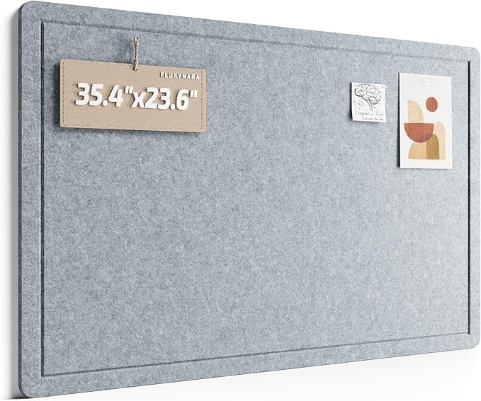 Fluxynara Bulletin Board, 35.4" x 23.6" Cork Board Alternative by FLUXYNARA
