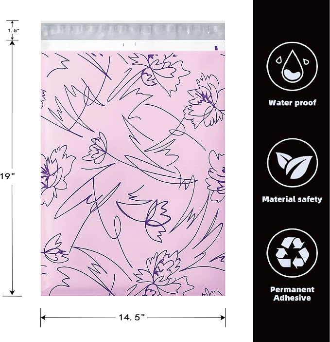POLYSELLS 50pcs 14.5x19 Inches Poly Mailers Waterproof & Tear Resistant Mailing - Image 2