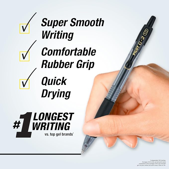 Pilot 84095 G2 Premium Retractable Gel Ink Pen, Refillable, 1.0 mm - Image 2