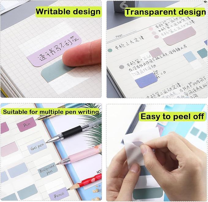 Imeepa 240 PCS Sticky Index Tabs, 12 Colors Page Markers | Writable & - Image 7