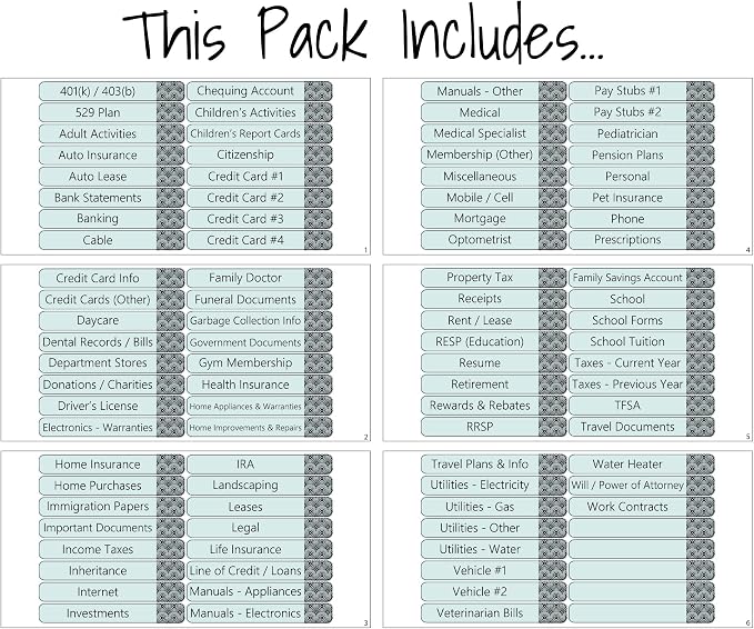 Lovable Labels File Labels, 91 Pre-Printed and 5 Blank File Folder Labels - Image 4