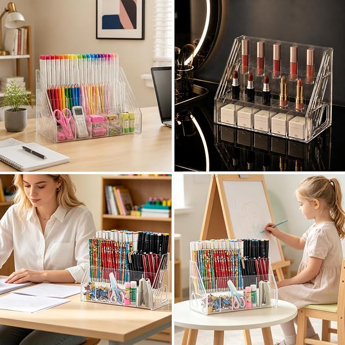 Acrylic Pen Pencil Holder for Desk - Image 7