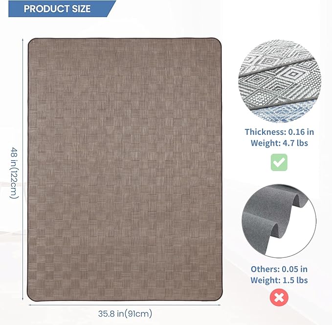 Chair Mat for Hardwood & Tile Floor, Anti Slip, Floor Protector for Home Office - Image 2