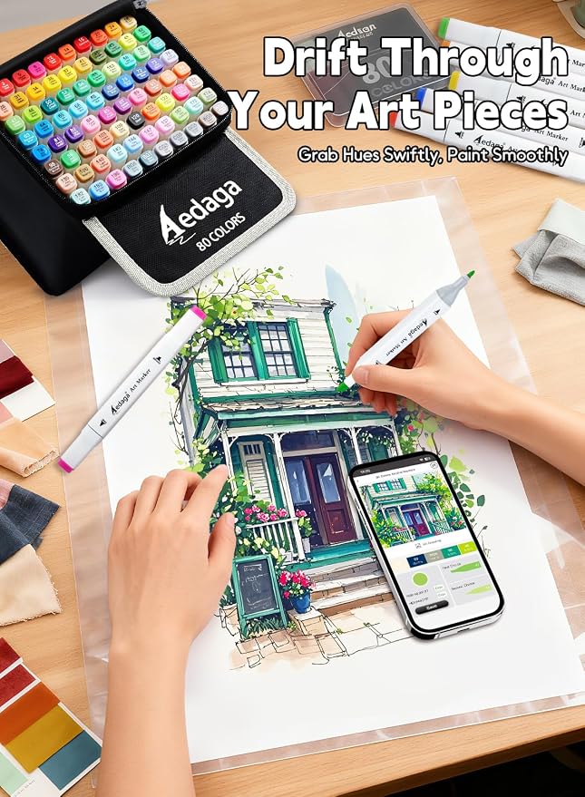 AEDAGA 280 Colors Alcohol Markers - Image 6