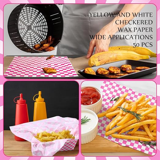 Geosar 100 Pcs Gingham Party Supply Disposable Paper Food Tray Bulk Disposable - Image 6