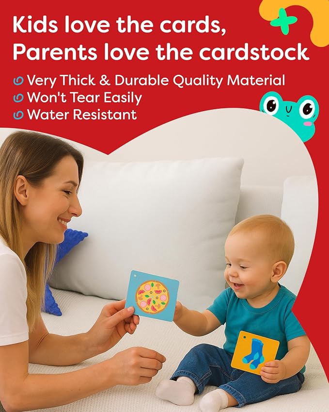 100 First Words Flash Cards – High Contrast Picture Flashcards – Educational - Image 4