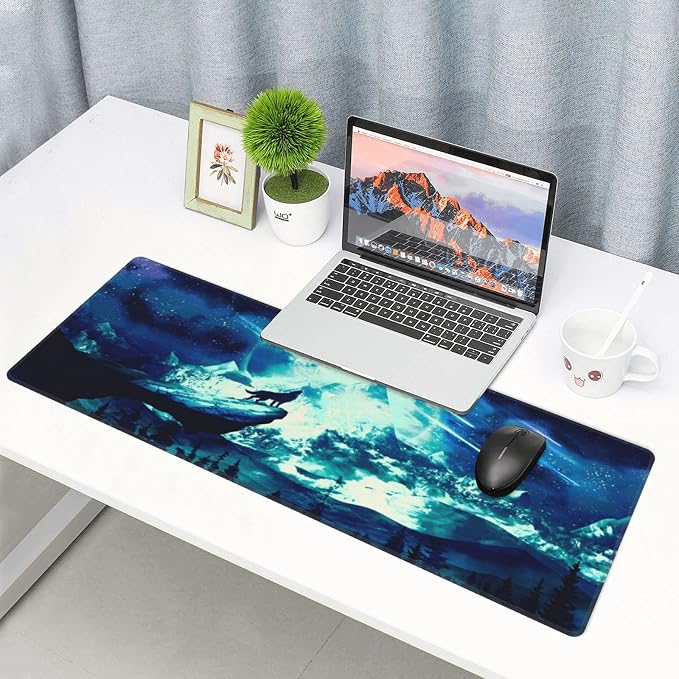 Gaming Mouse Pad Anime Mousepad Large Extended Wolves Gaming Mouse Mat - Image 5