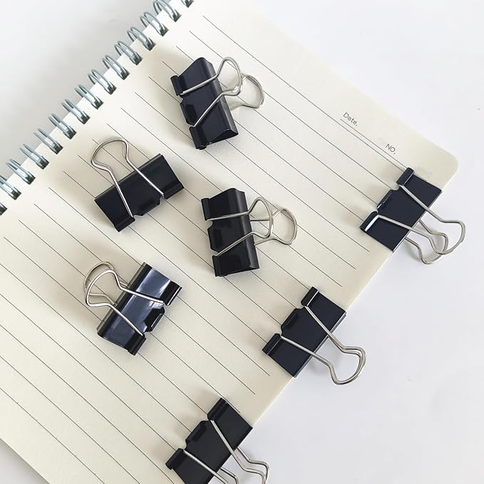 Black Medium Binder Clips - Image 3