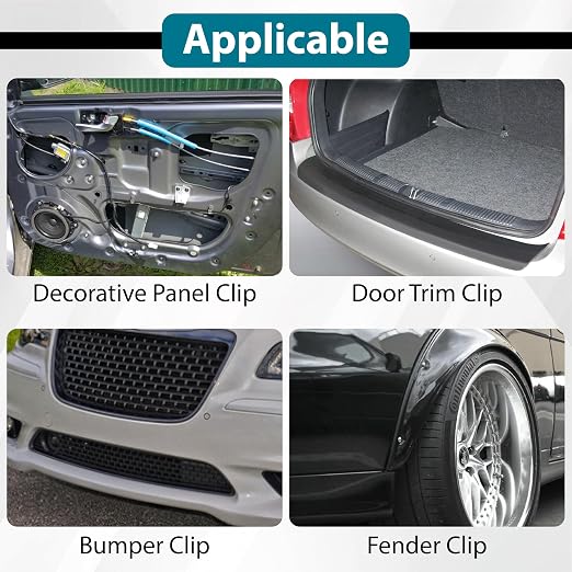 400 PCS Car Plastic Trim Boot Rivets Push Clip Fastener, 8mm Plastic Fender - Image 6