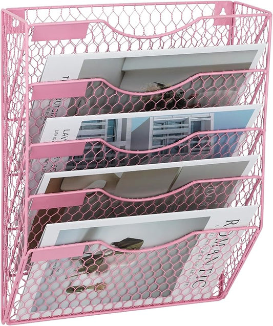 EASEPRES Mail Organizer Wall Mount Hanging File Holder Storage, Metal Chicken by EASEPRES