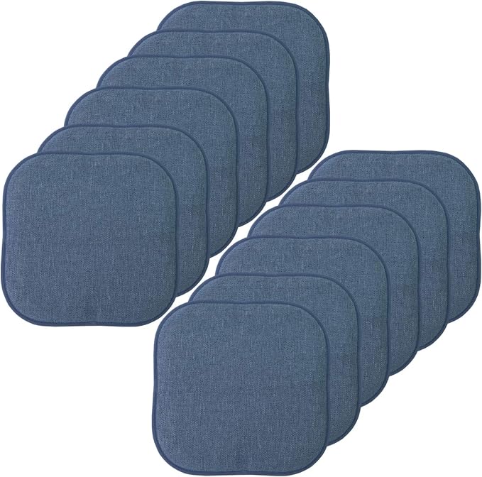 Sweet Home Collection Chair Cushion Memory Foam Pads Honeycomb Pattern Slip Non by SweetHomeCollection
