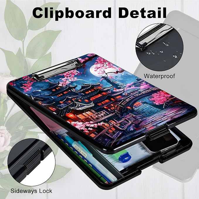 Cherry Blossom House A4 Clipboard - Image 3