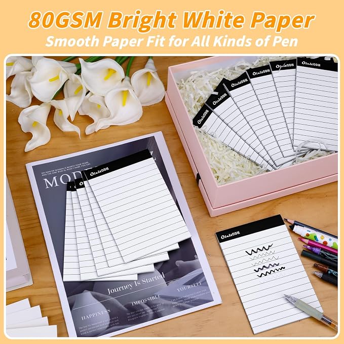 Oleitodh 4x6 Notepads – 48 Pack White Memo Pads Small Writing Pads - Image 4