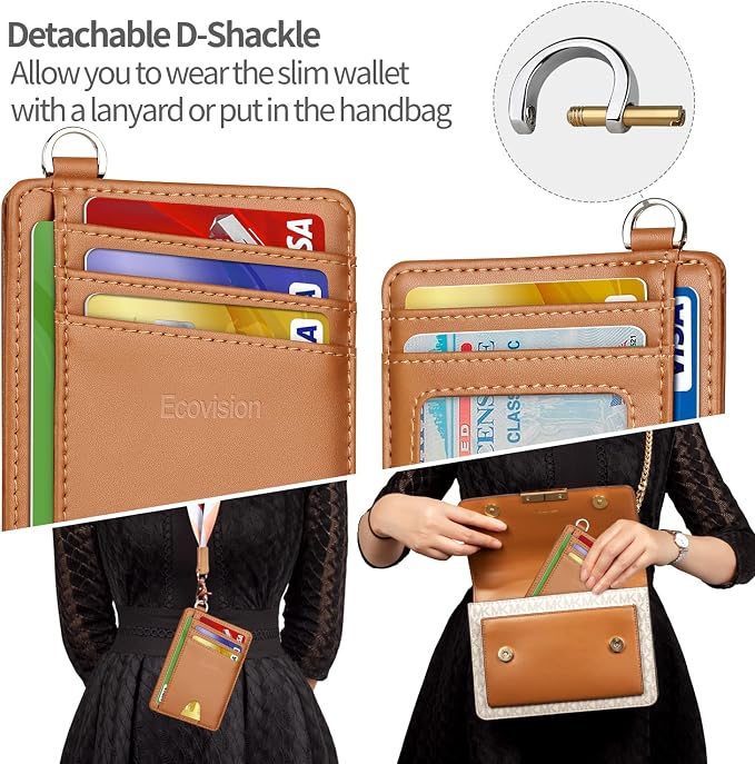 Slim Minimalist Front Pocket Wallet, RFID Blocking Credit Card Holder Wallet - Image 3