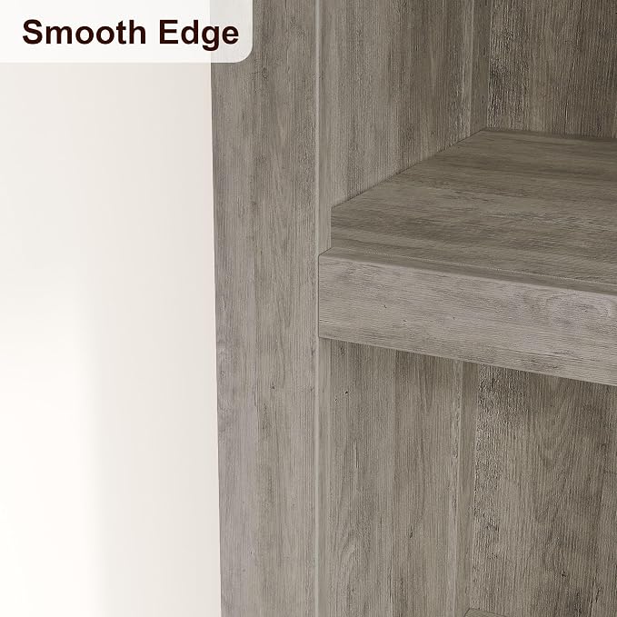 IDEALHOUSE 71" Farmhouse Bookshelf w/Adjustable Shelves & 31.5 in Whidth - Image 5