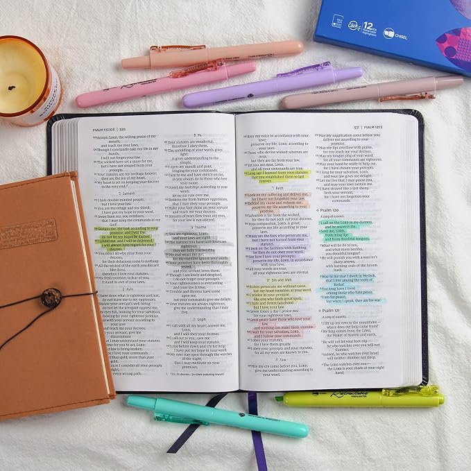 WRITECH Retractable Bible Highlighters Assorted: Pastel Colors No Bleed - Image 6
