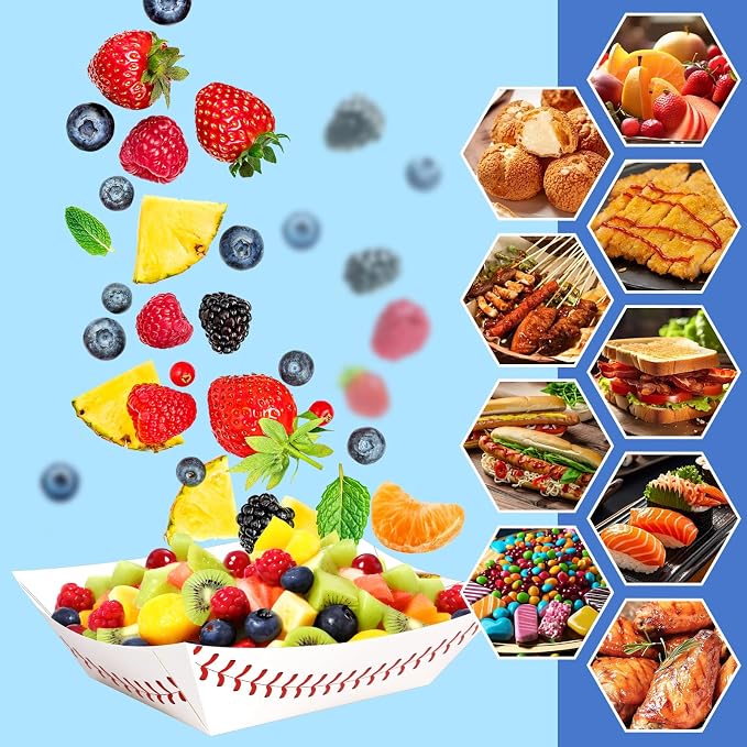 100 Pack 3Lb Paper Food Boat Trays, Baseball Birthday Decoration Baseball Party - Image 5