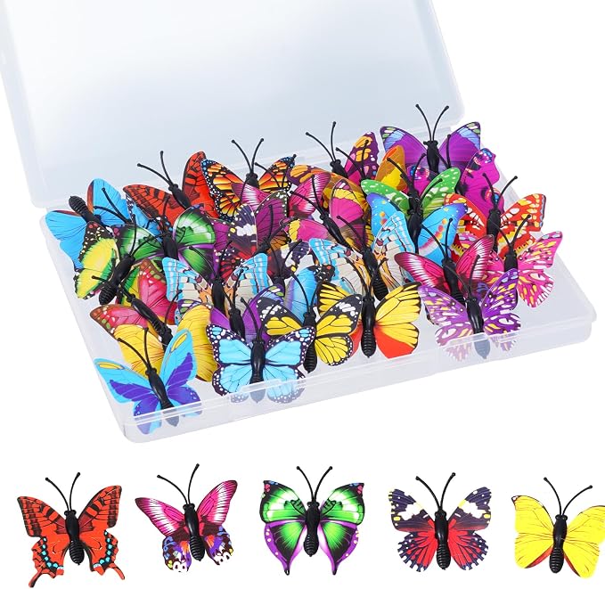 hoyuwak 30pcs Push Pins Cute Decorative Butterfly Thumb Tacks Bulletin by hoyuwak