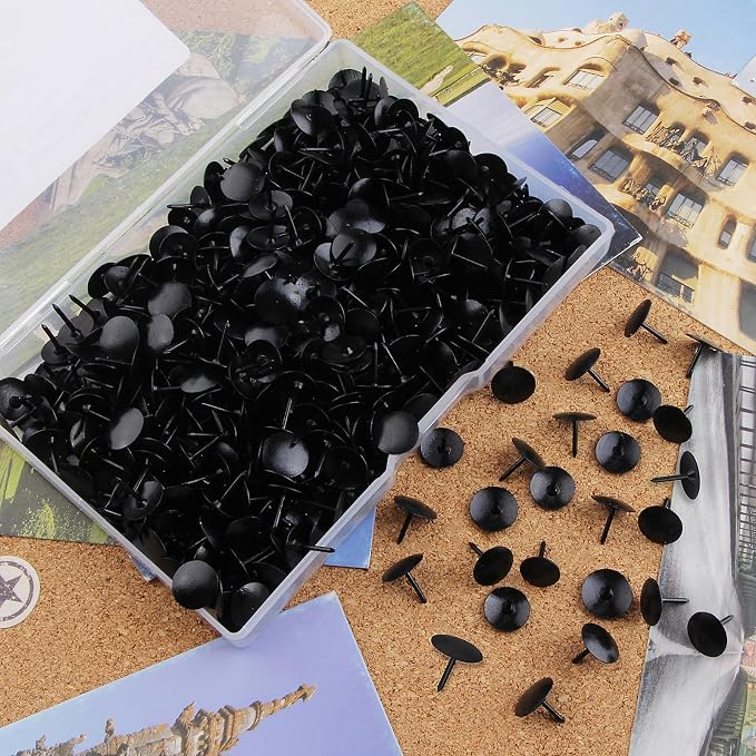 Thumb Tacks 500-count, 3/8-inch Steel Roundness Push Pins Office Tacks - Image 4