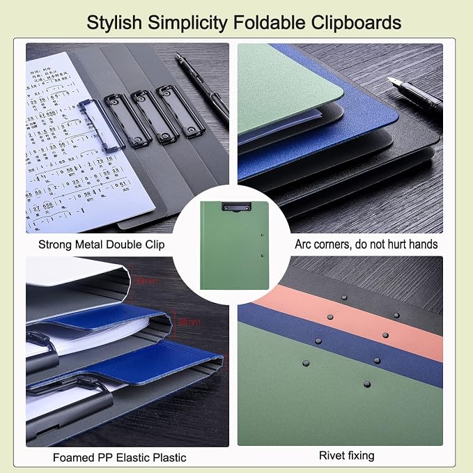 2 Pack Foldable Clipboards, A4 Office Clipboard Folder - Image 7
