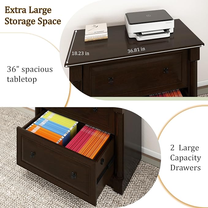blini 2 Drawer File Cabinet Farmhouse Lateral File Cabinet - Image 3