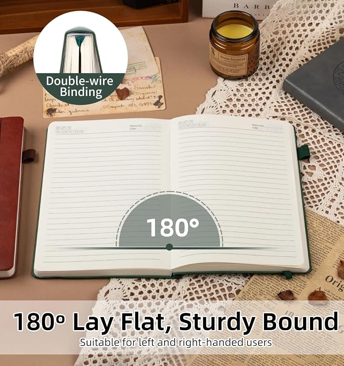 Lined Journal Notebook, A5 Leather Vintage Journals - Image 6