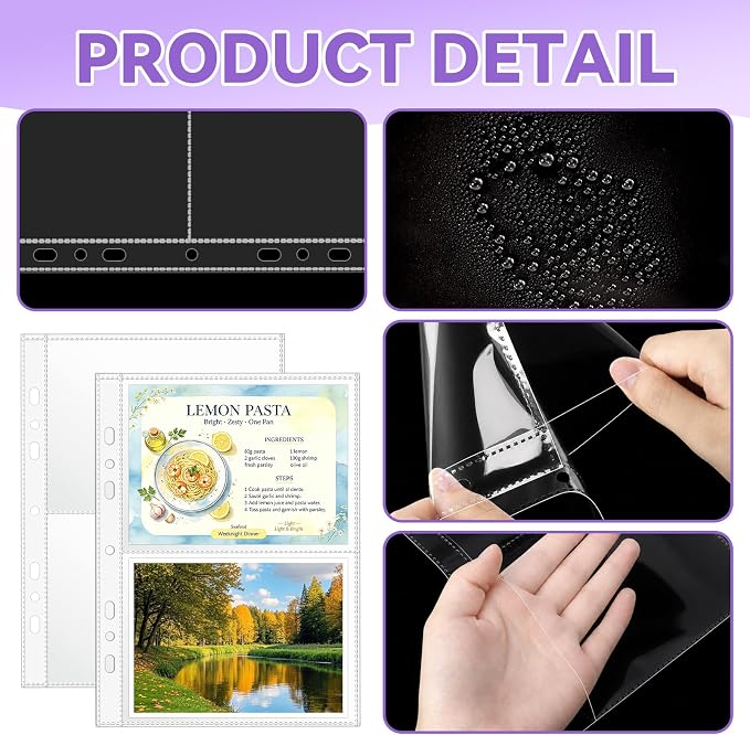 VOKOY 50 Pack Mini Sheet Protectors fit 4"x6"' Cards - Image 3