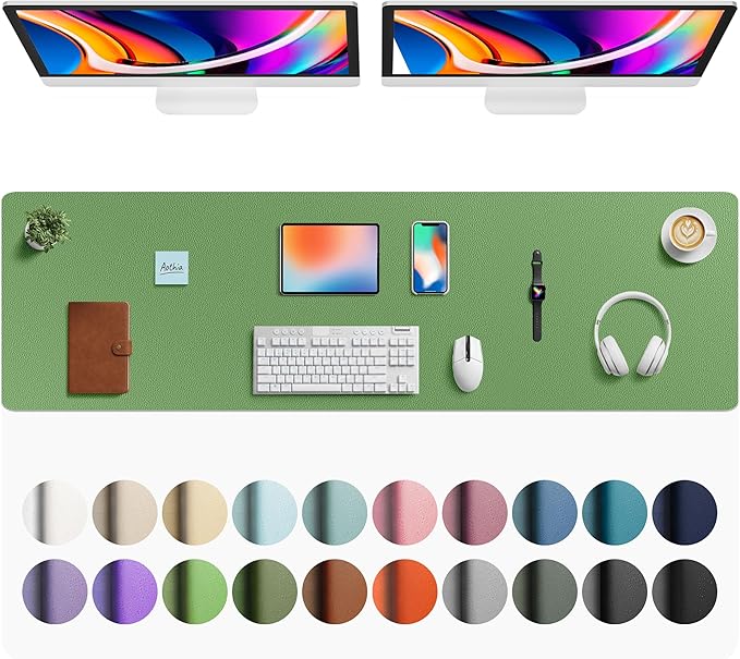 Aothia Faux Leather Desk Mat by AothiaSimpleNaturalUnique