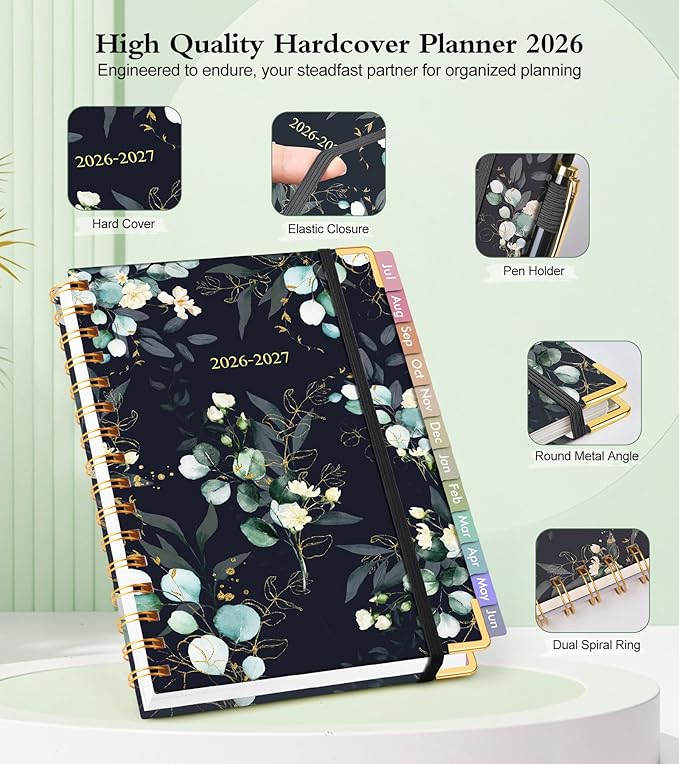 Academic Planner 2026-2027, Hardcover Weekly and Monthly Calendar Planner from - Image 4