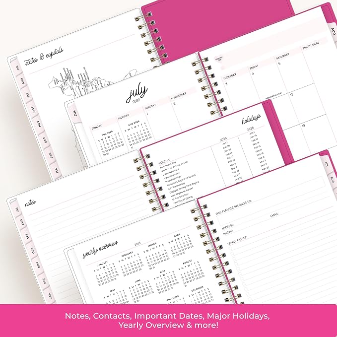 Blue Sky Color Me Courtney 2025-2026 Weekly and Monthly Academic Year Planner - Image 5