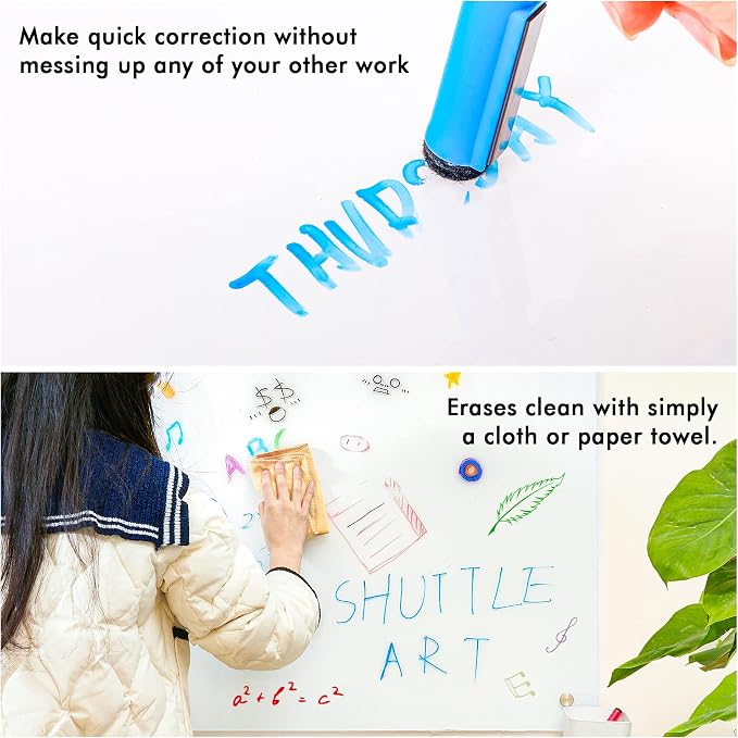 Dry Erase Markers, Shuttle Art 60 Bulk Pack 15 Colors Magnetic Whiteboard - Image 5