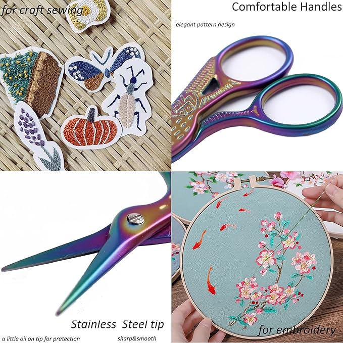 BIHRTC 3.6inch Mini Scissor Bird Crane Embroidery Scissors Stainless Steel - Image 7