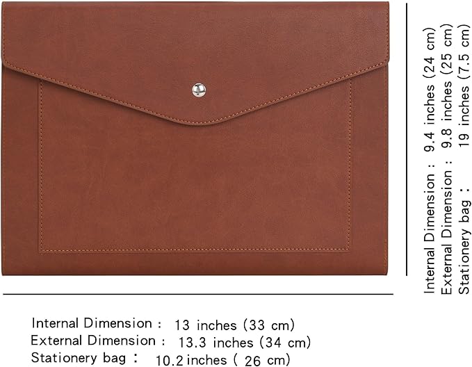Wason Expanding A4 Document File PU Leather Envelope Case Holder-Large Size - Image 6