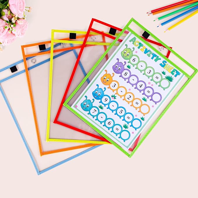 AKONEGE 30 Pack Oversized Dry Erase Pocket Sleeves - Image 7