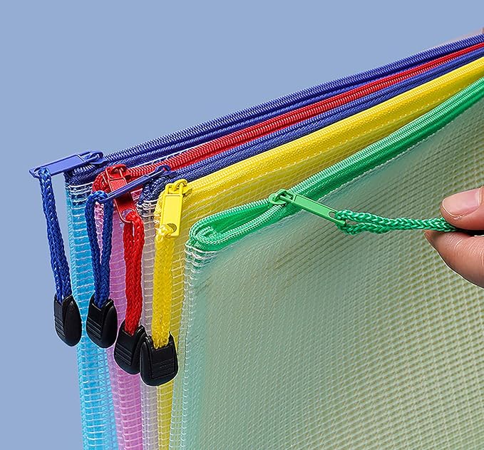 Zipper Documents Storage Bag, 10 Pack A4 Size Plastic Waterproof 13 Inch x 9 - Image 6