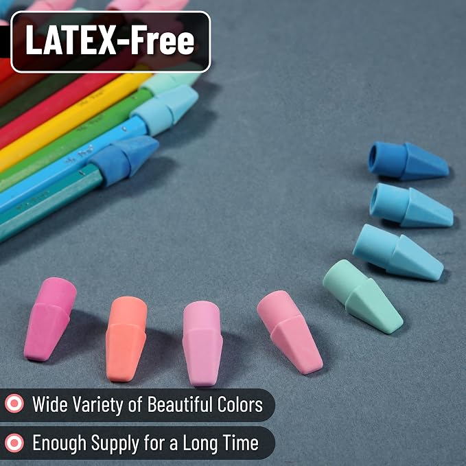 Mr. Pen- Pencil Erasers Toppers, 500 Pack, Latex Free, No Smudge | Mr Pen - Image 4