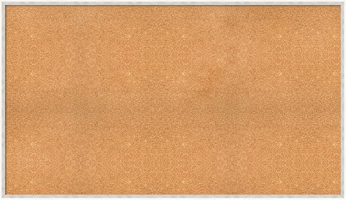 Amanti Art Natural Cork Board for Wall, 33x57 Vision Board with White Frame, Oversize Corkboard Office Decor for Home Organization, Modern Corkboard Pinboard to Display Items for Home Organization in-DeskLoop Office