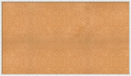 Amanti Art Natural Cork Board for Wall, 33x57 Vision Board with White Frame, Oversize Corkboard Office Decor for Home Organization, Modern Corkboard Pinboard to Display Items for Home Organization in-DeskLoop Office