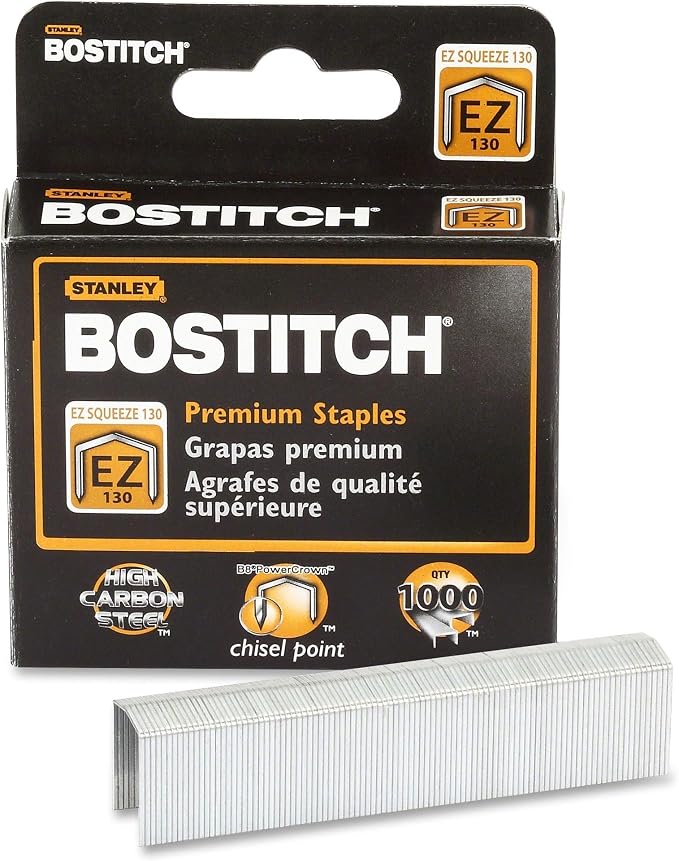 Bostitch STCR130XHC PowerCrown Staples, 1/2-Inch W, 100/ Strip by BostitchOfficeProducts