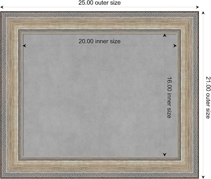 Amanti Art Silver Framed Magnetic Board 21x25 Small Vision Board - Image 3
